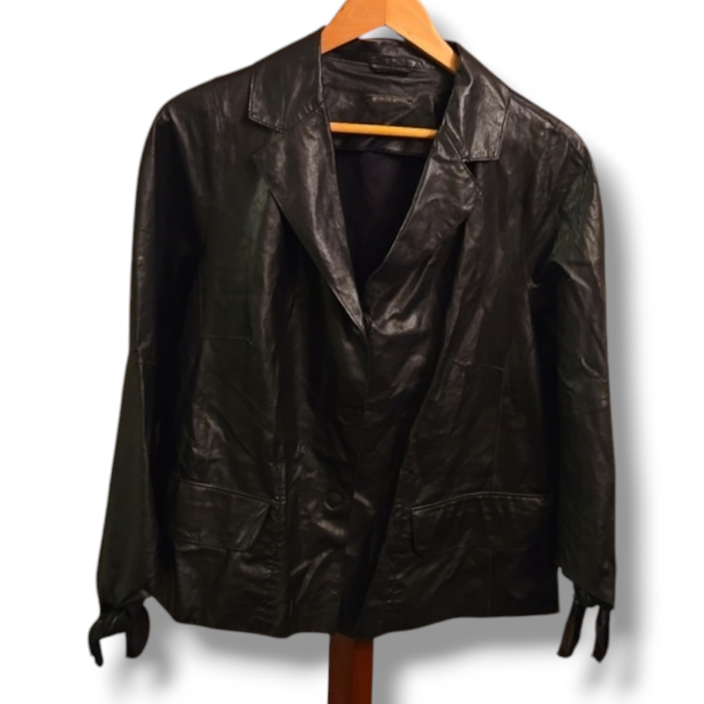 Annette Gortz Milos Nero Black Lamb Leather Jacket